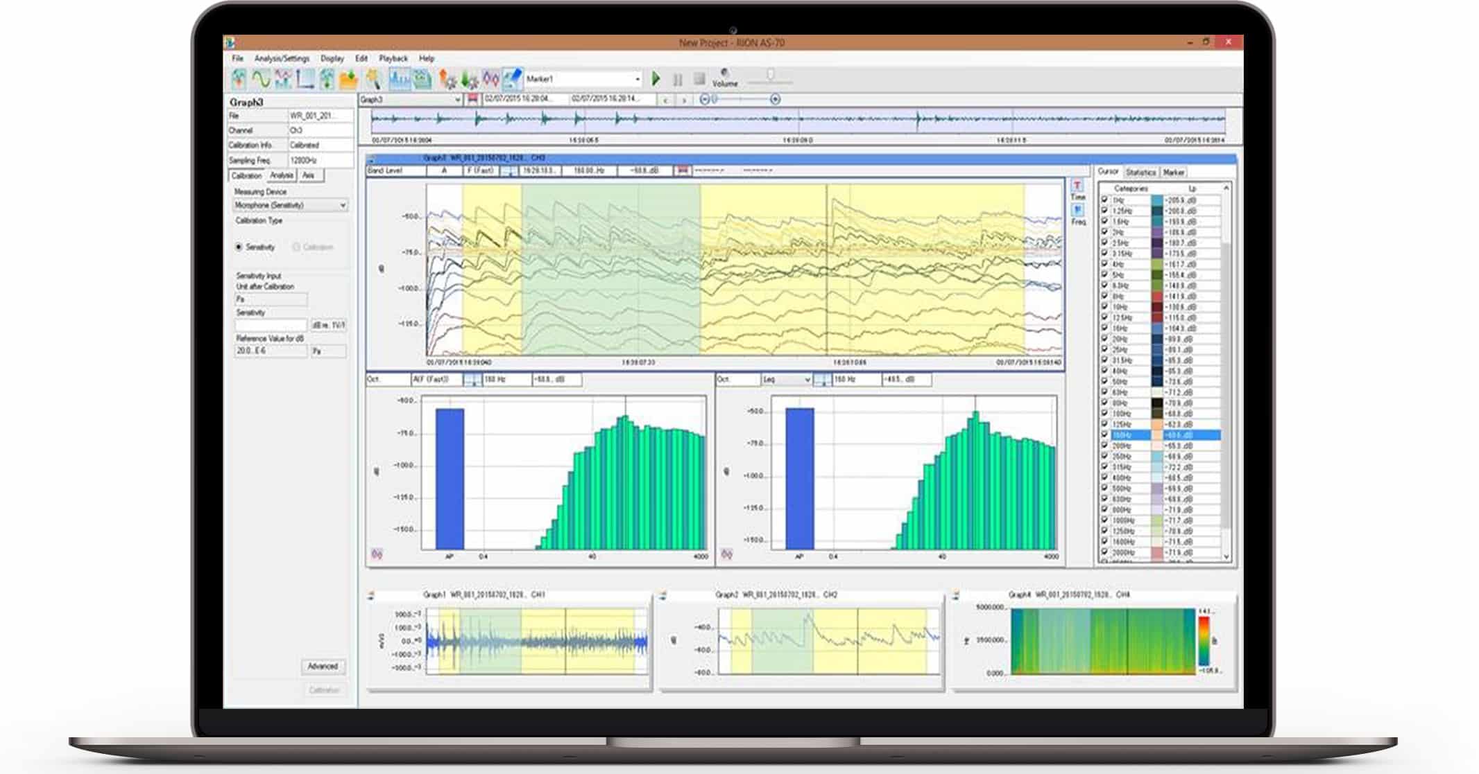 Rion AS-70 Wav File Analysis Software