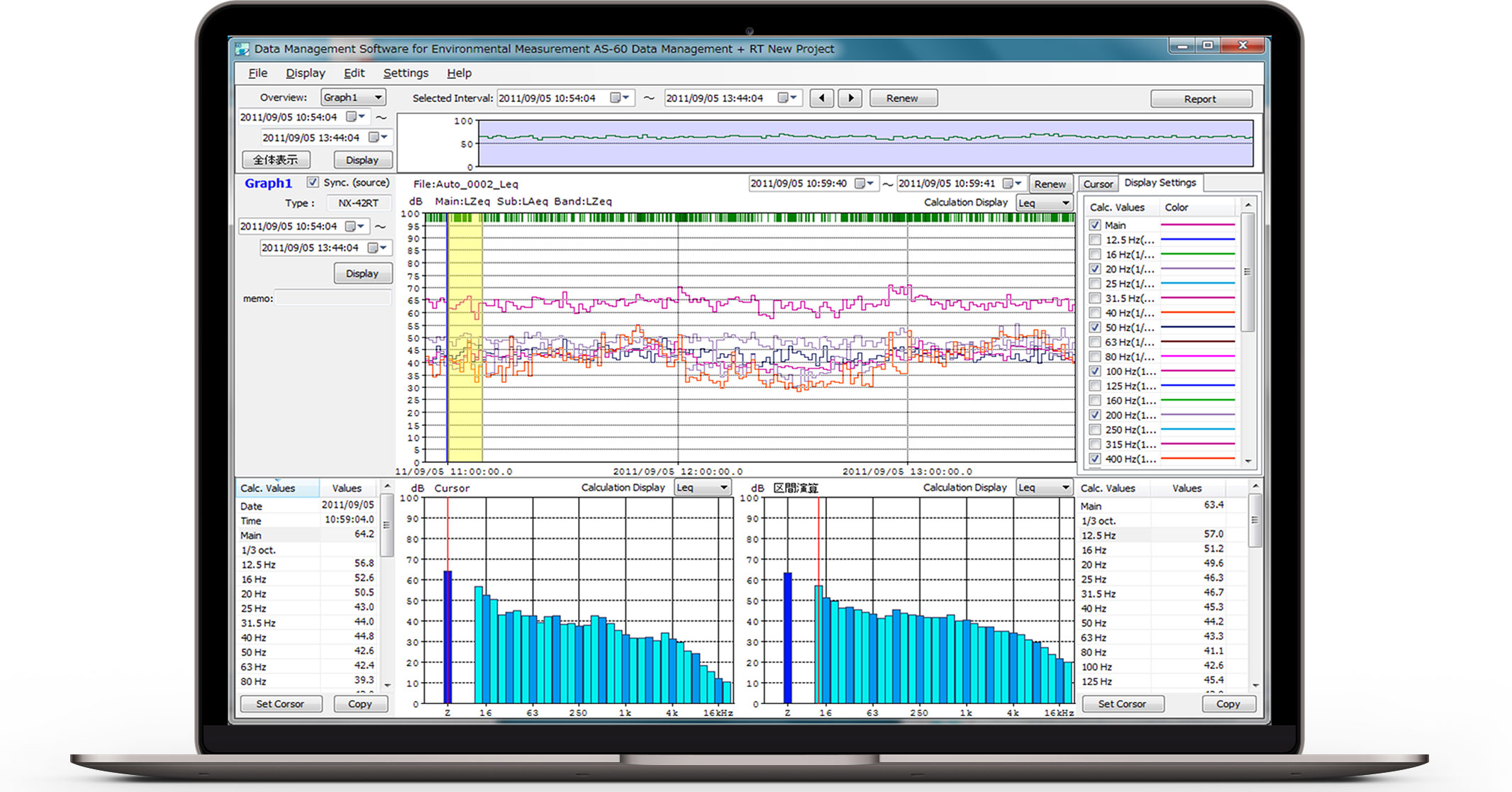 Rion AS-60 (AS-60RT) Noise Level Review & Analysis Software